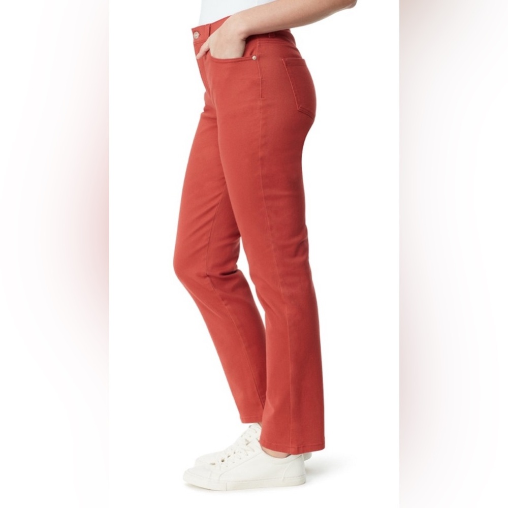 Gloria Vanderbilt Amanda Autumn Blaze Red Jeans Size 14 Short NWT